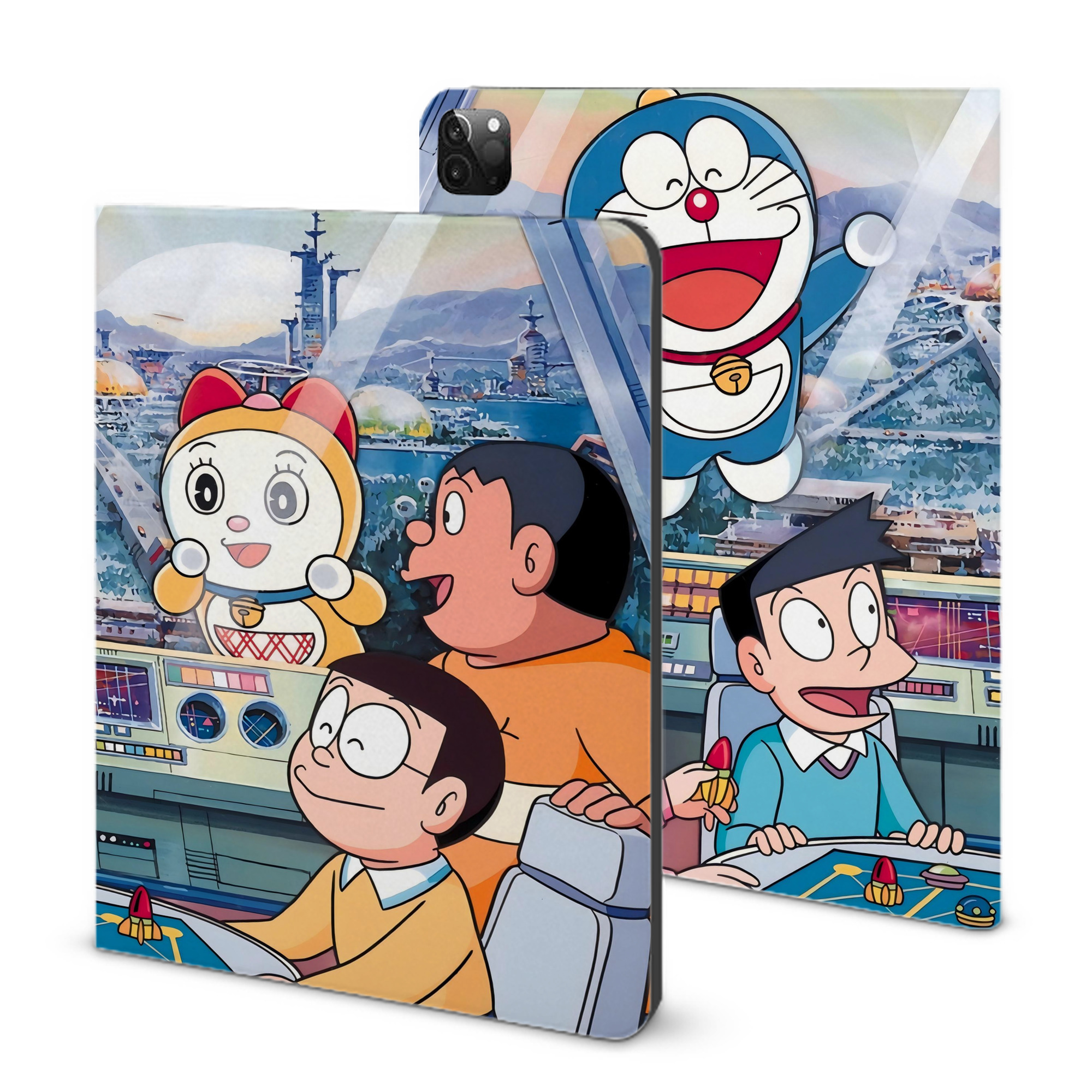 （画像用） ドラえもん Doraemon IPadケース ペンホルダー付き ブックスタイルデザイン